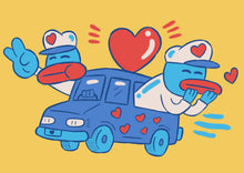 Load image into Gallery viewer, &#39;Heart Bros.&#39; Screenprint